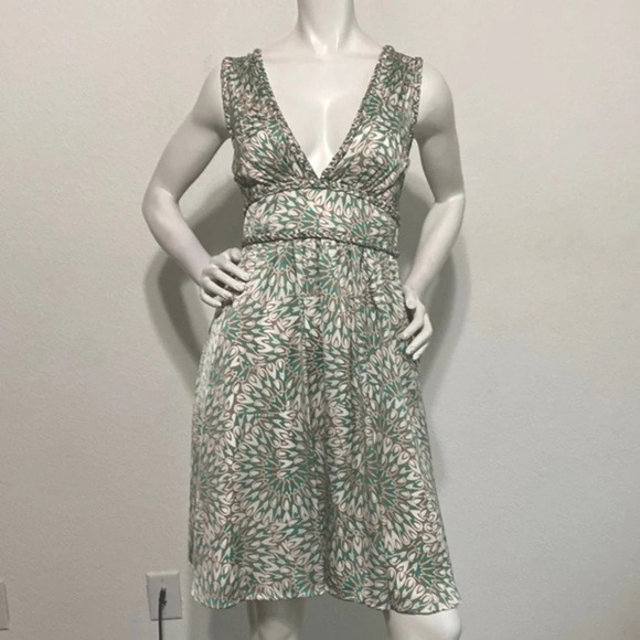 BCBGeneration "NEW" Women's Agean Blue Low V-Neck Satin Dress Size 12 - Picture 1 of 8